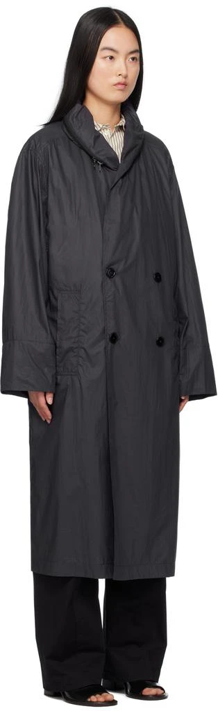 LEMAIRE Navy Hooded Rain Coat 2