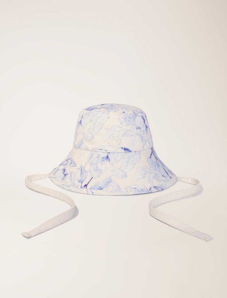 Maje Maje Woman's cotton Watercolour themed long bucket hat for Spring/Summer