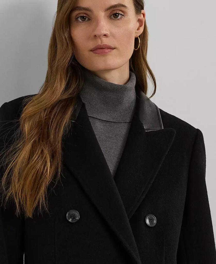 Lauren Ralph Lauren Womens Double Breasted Wool Blend Coat