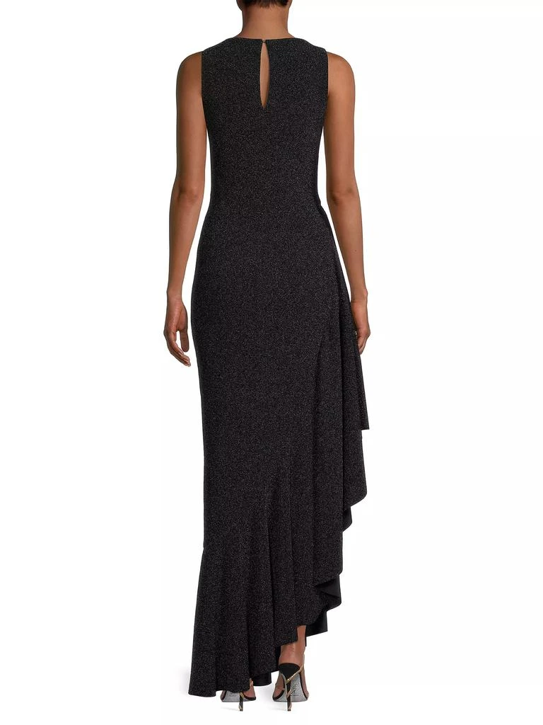 Black Halo Jewel Asymmetric Gown 5