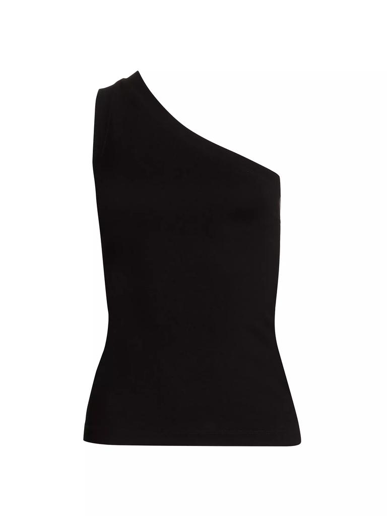 Rosetta Getty One-Shoulder Peplum Tank Top