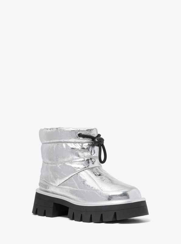 Michael Kors Barton Crackled Metallic Leather Boot