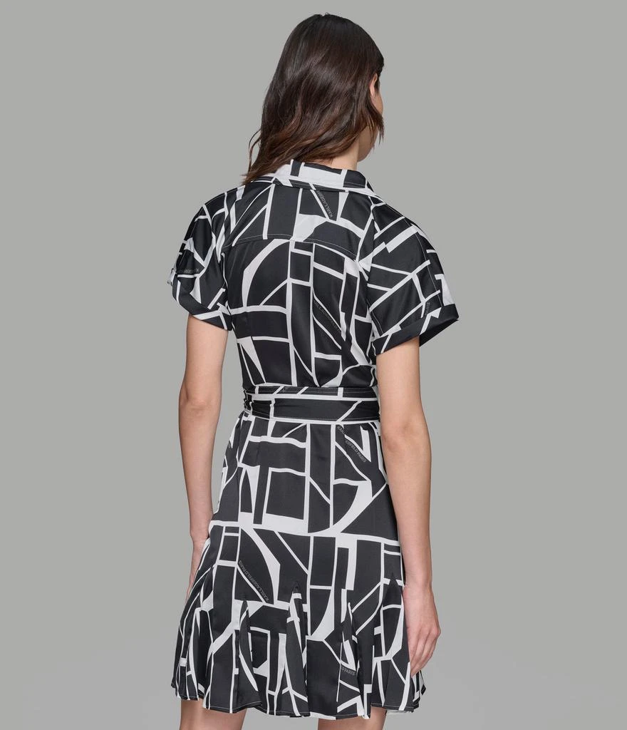 Karl Lagerfeld Paris SHORT SLEEVE FIT AND FLARE SHIRT DRESS 2