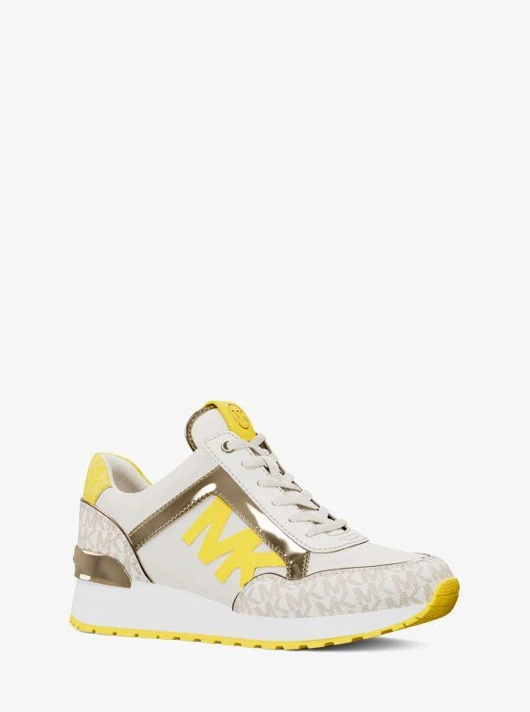 michael_kors Maddy Two-Tone Logo Trainer 1