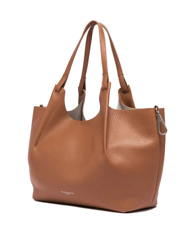 GIANNI CHIARINI Dua Bag In Brown Double Grain Maxi Leather 4