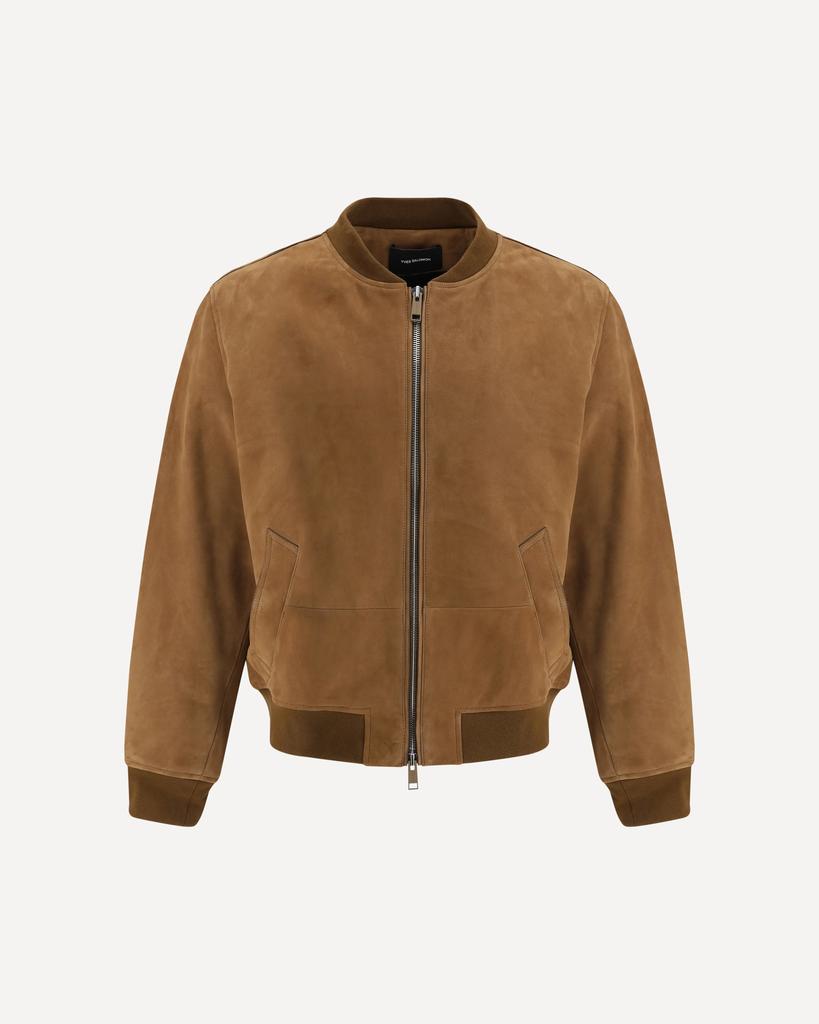 Yves Salomon Suede Bomber Jacket