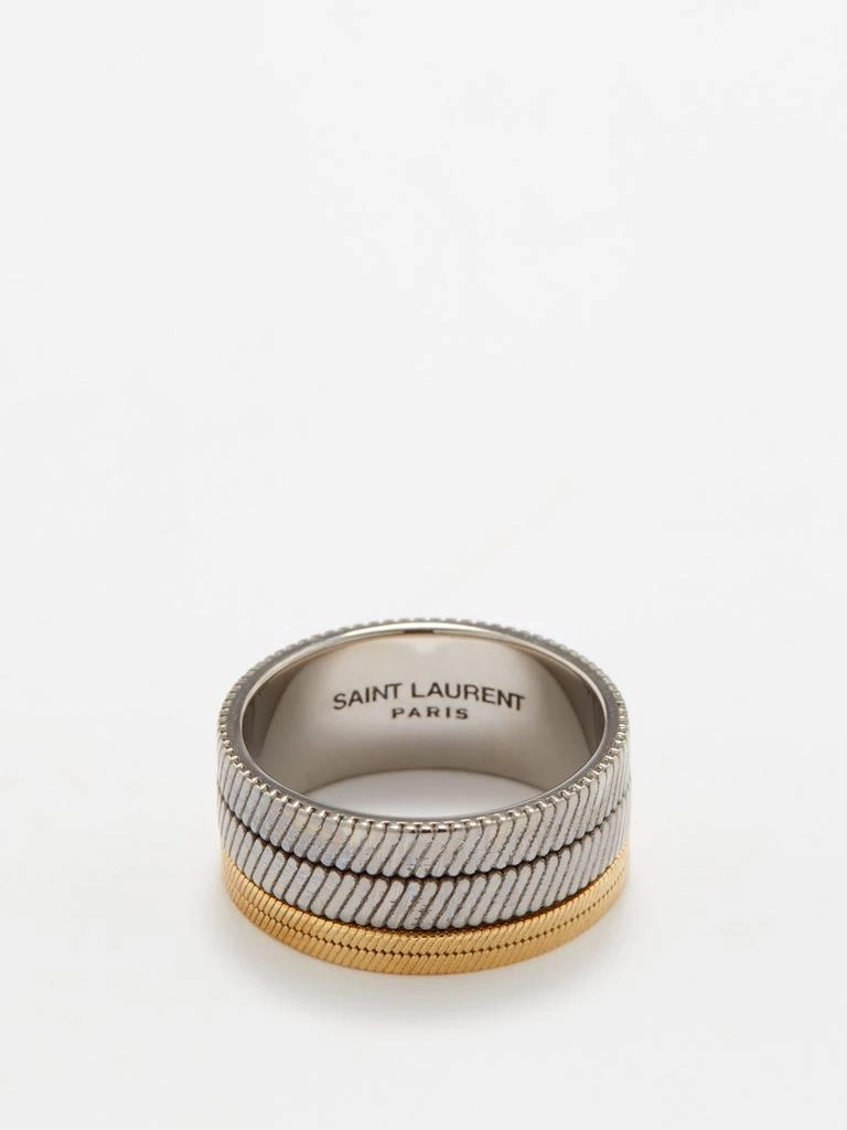 Saint Laurent Tandem two-tone ring 1