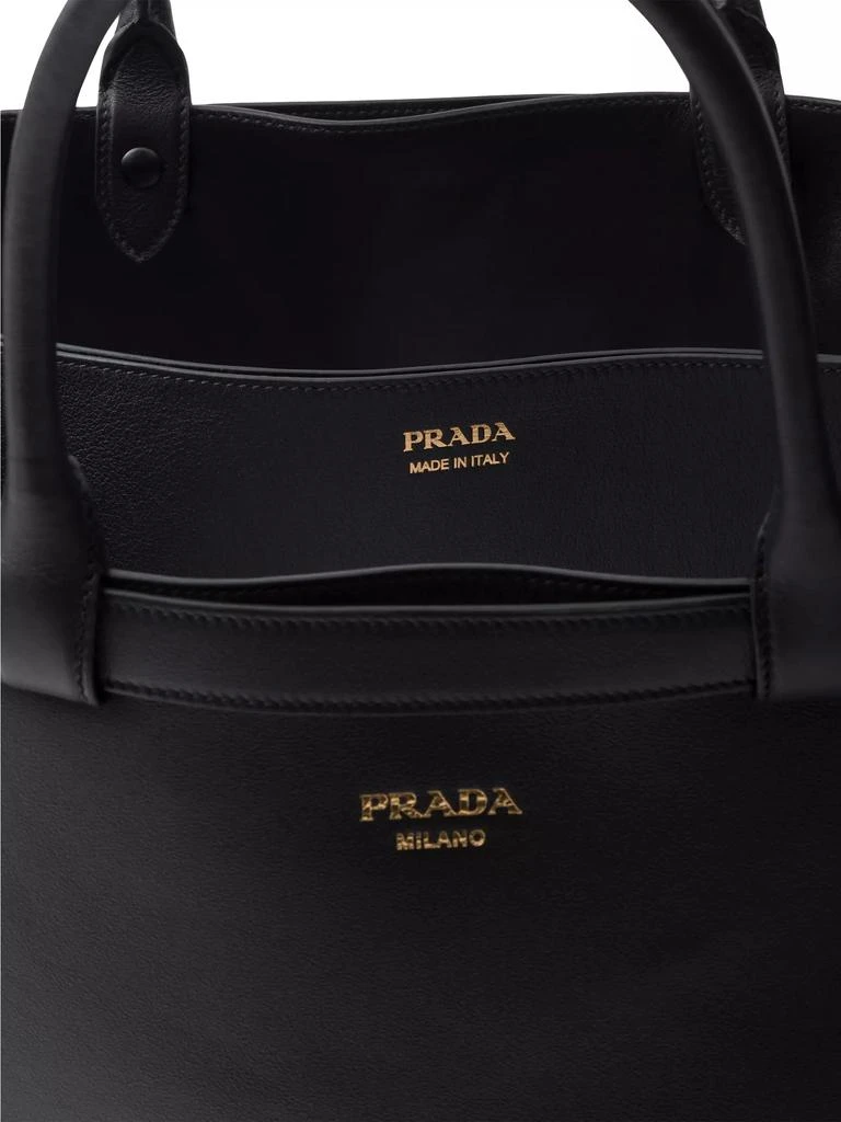 Prada Buckle Leather Handbag With Double Belt 4