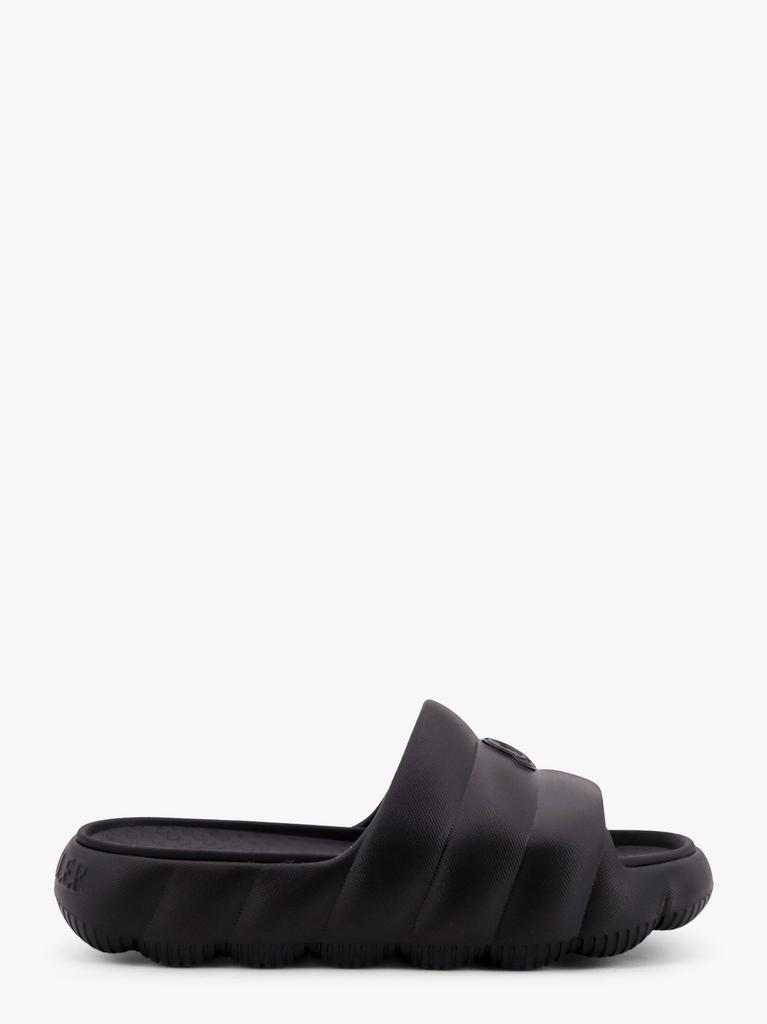 Moncler ◆ Bell Leather Slippers Moncler Bell Leather Slides | Black | FARFETCH
