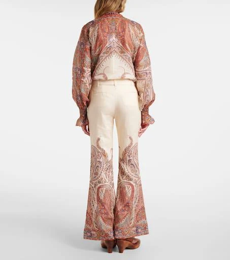 Zimmermann Paisley linen flared pants 3