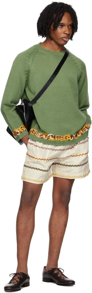 BODE Green Daisy Garland Sweater 4