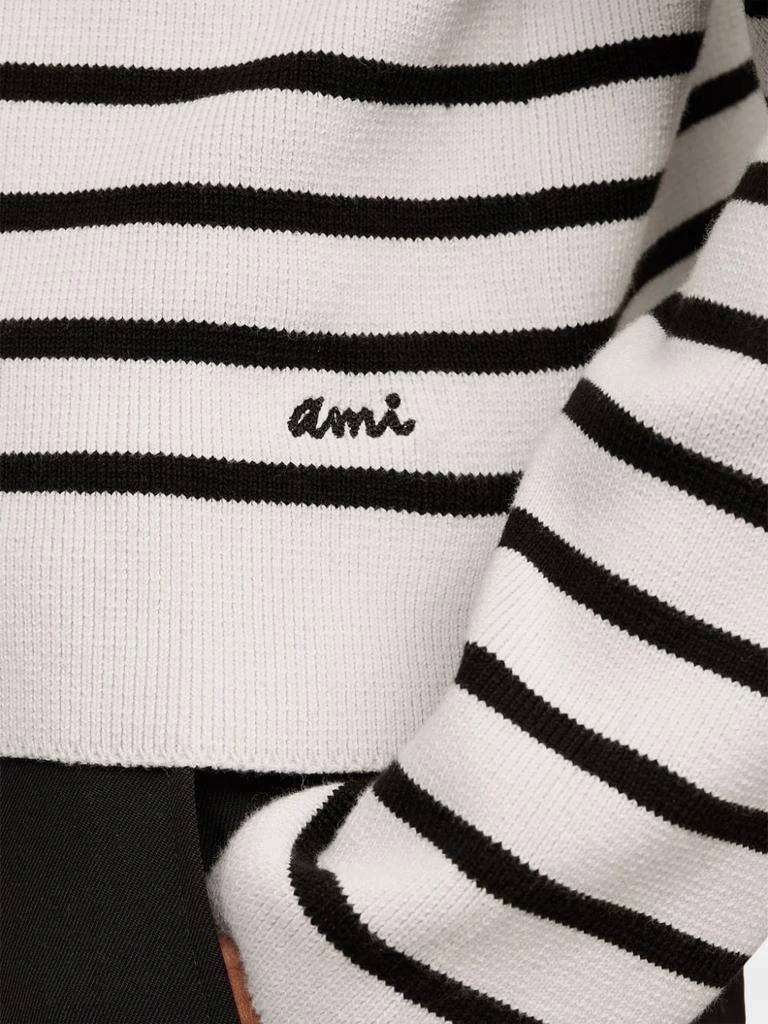 AMI AMI PARIS - Striped Organic Cotton Sweater 3