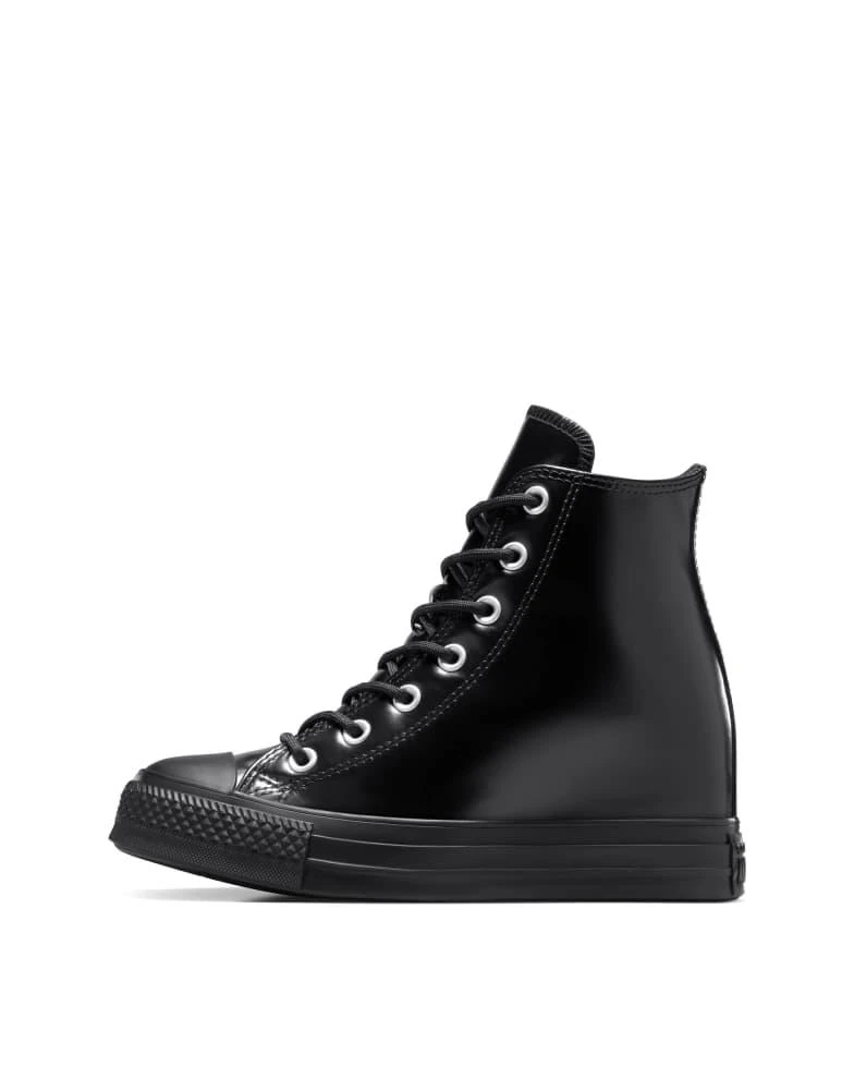 Converse Converse Chuck taylor all star wedge platform leather in black 1