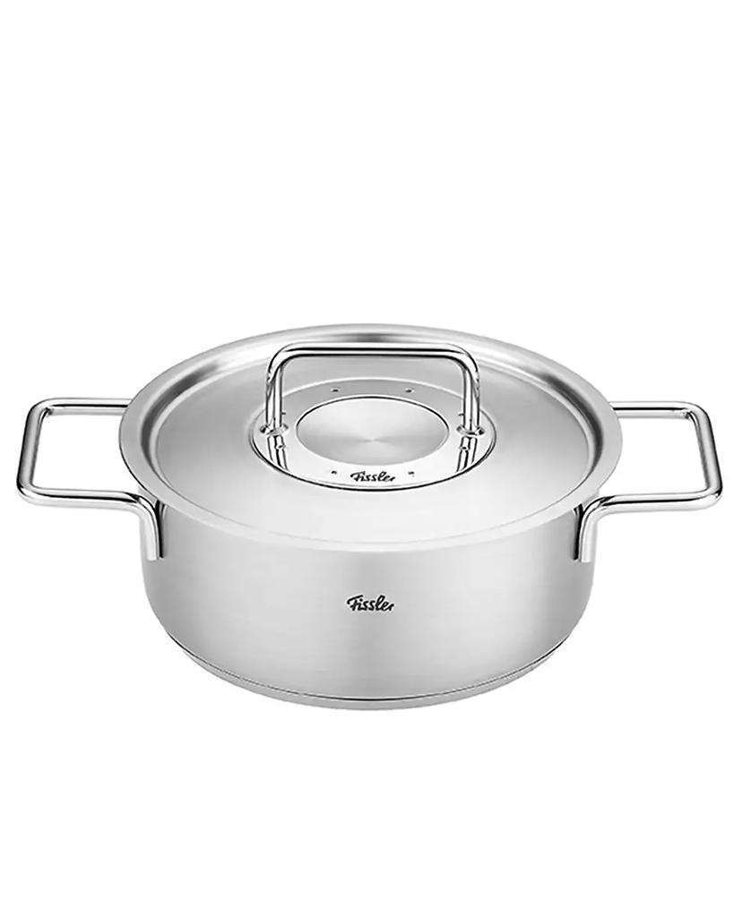 Fissler Pure Collection Stainless Steel 4.1 Quart Rondeau with Metal Lid