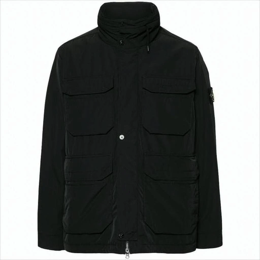 Stone Island Padded Jacket with High Collar