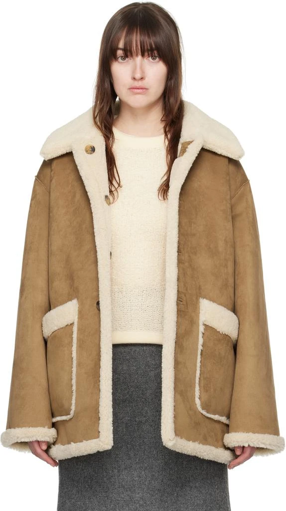 Dunst Brown Reversible Faux-Shearling Coat - Coats - BeyondStyle