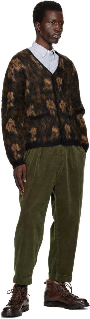 BEAMS PLUS Khaki 2 Pleats Corduroy Trousers 4