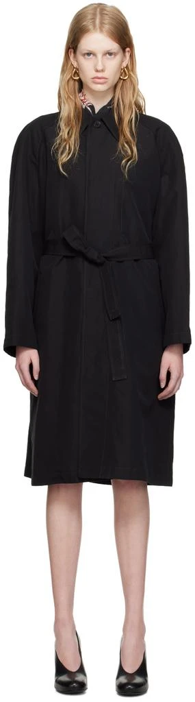 LEMAIRE Black Belted Lightweight Coat 1