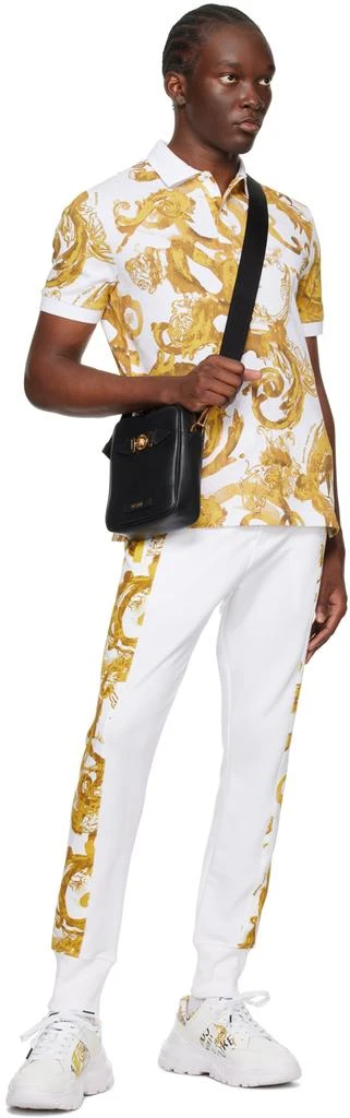 Versace White Watercolour Couture Polo 4