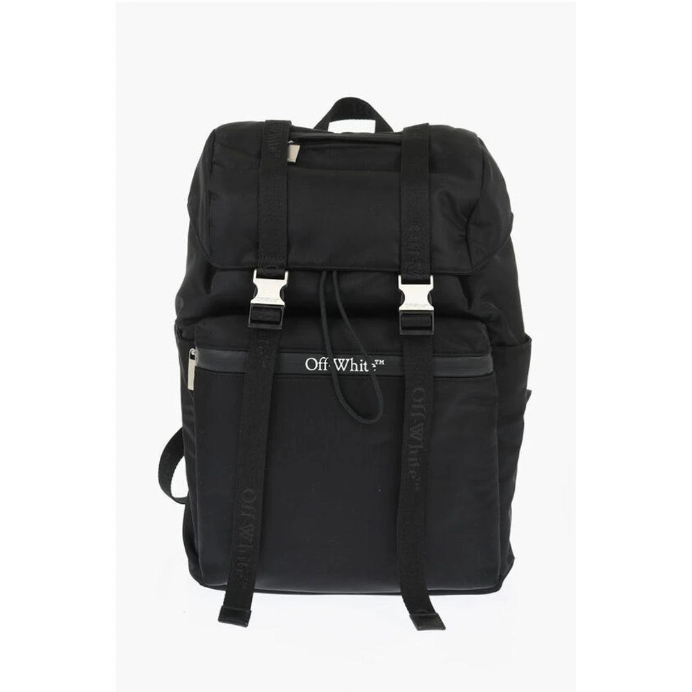 Off-White Off- Solid Color Nylon Hiking Men's Backpack 1