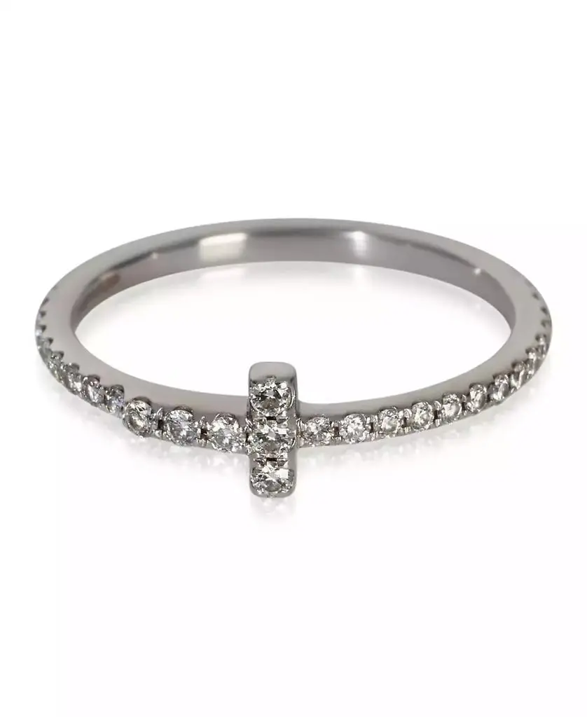 Pre-Owned Tiffany & Co White Gold Diamond Tiffany T Wire Ring