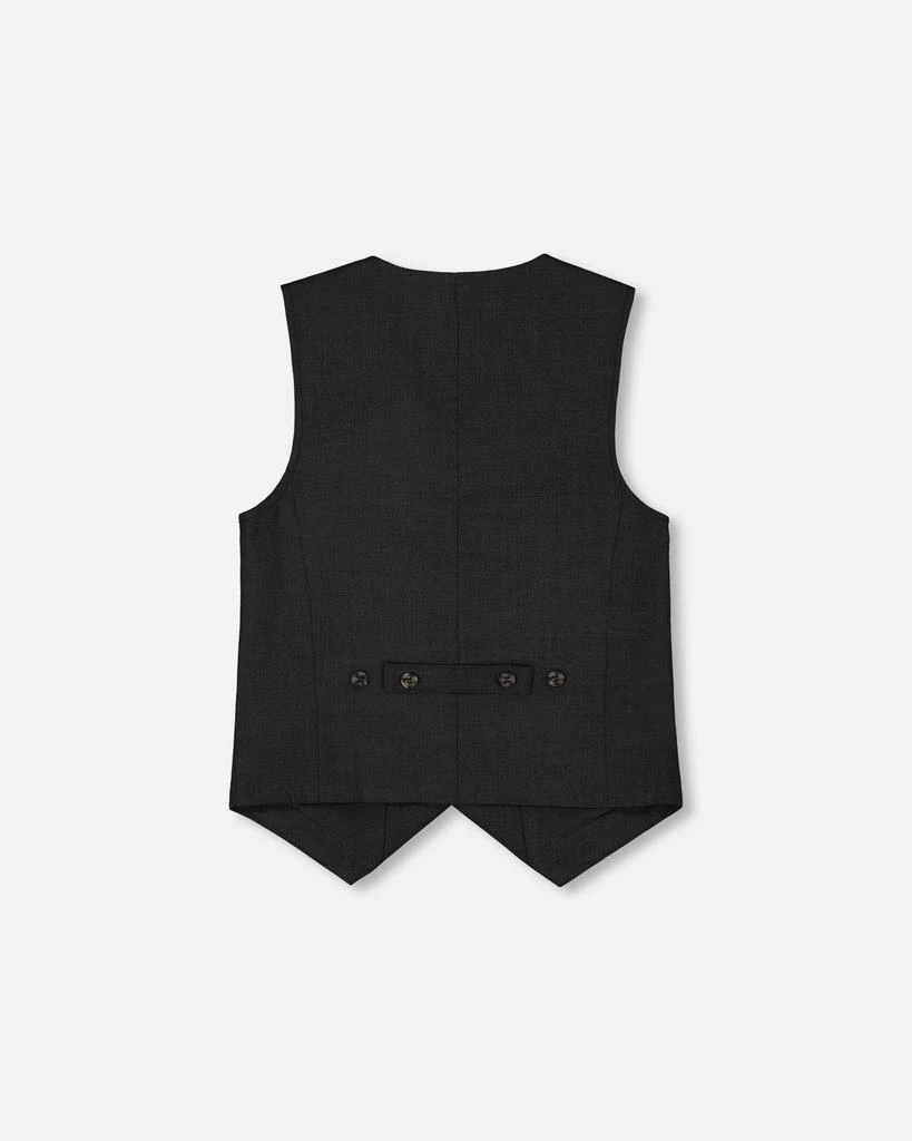 Deux par Deux Elegant Sleeveless V-neck Vest Black 2