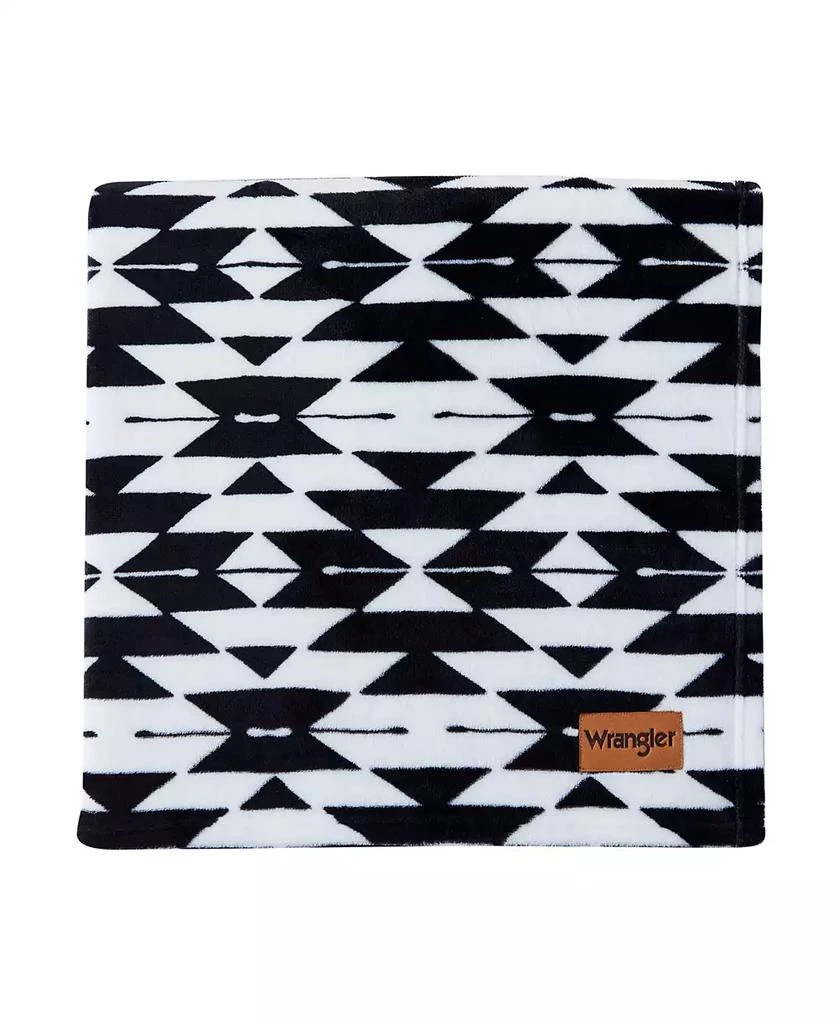 Wrangler Navajo Ultra Soft Plush Fleece Reversible Throw, 70" x 50" 2