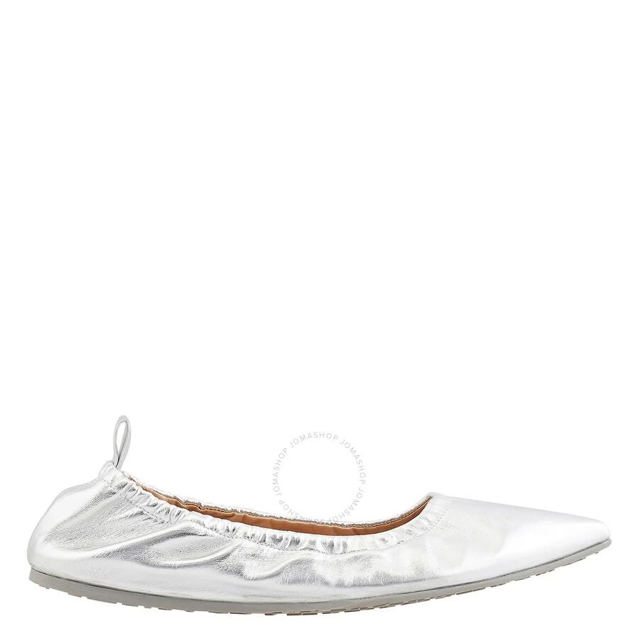 Gianvito Rossi Ladies Silver Alina Ballerina Nappa Flats 1