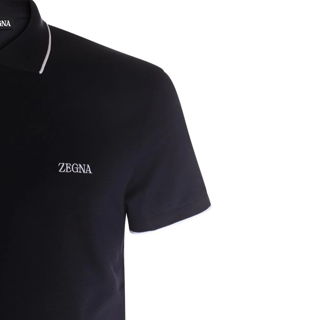 Zegna Zegna Logo Embroidered Short-Sleeved Polo Shirt 3