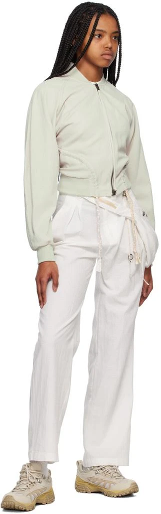 Hyein Seo Beige Reversible Bomber Jacket 4