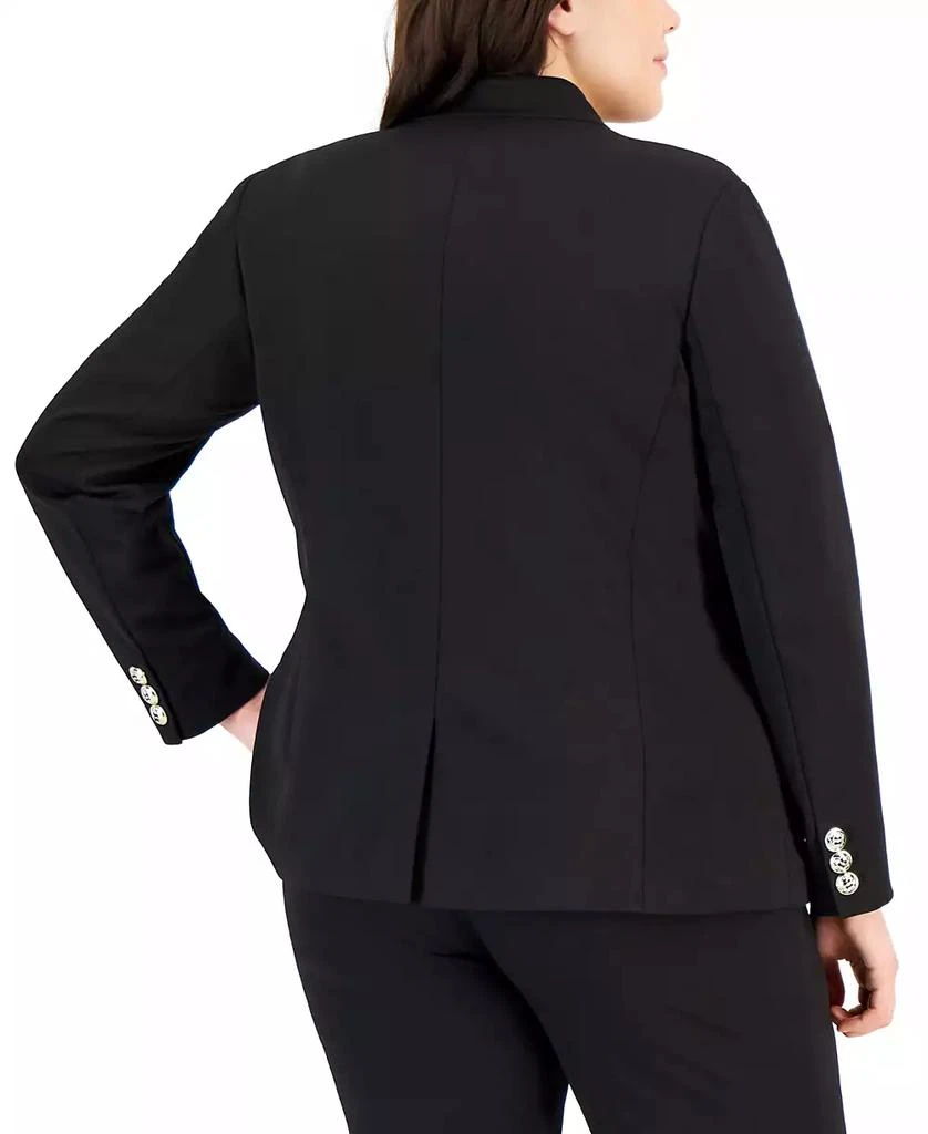 Tahari Plus Size Ponte Faux-Double-Breasted Blazer 2