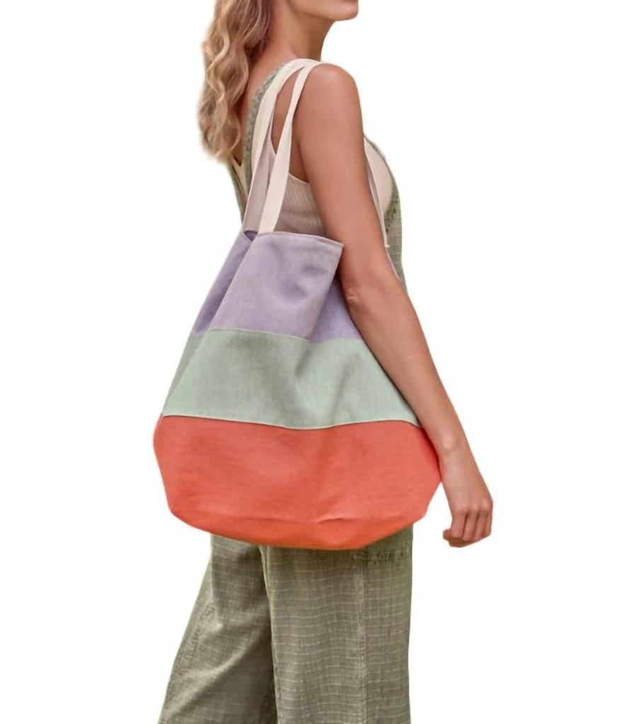 POWDER Boho Bag In Lilac/sage/tangerine