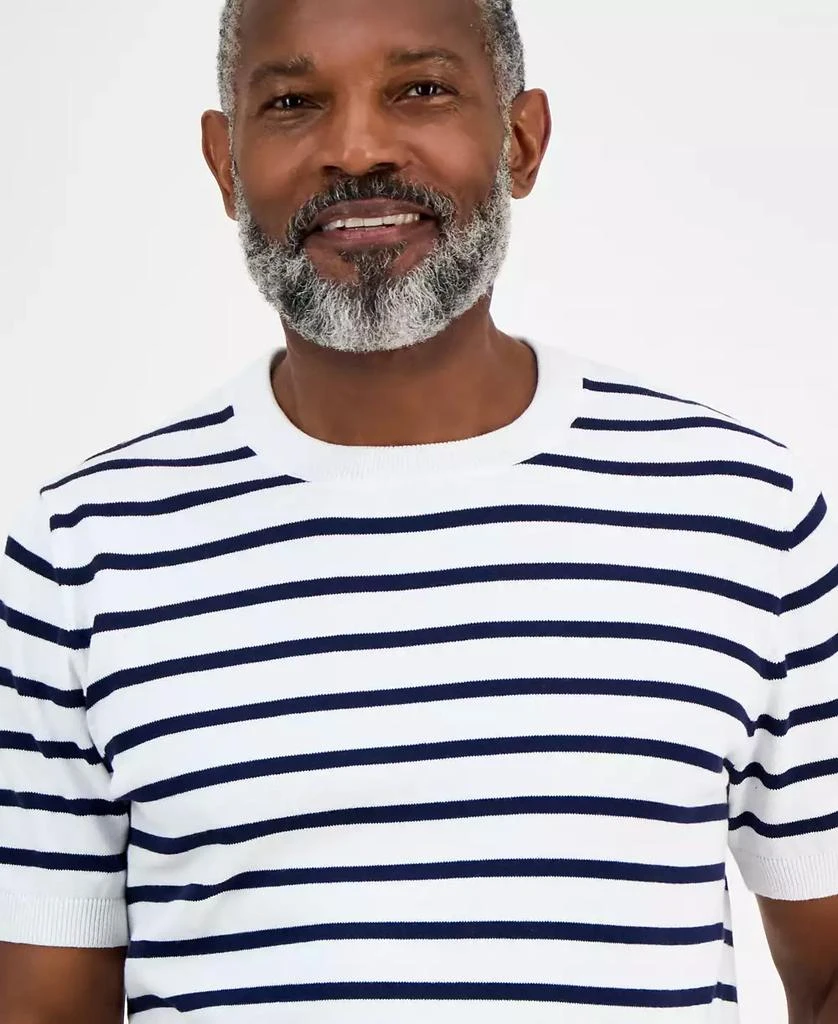 Club Room Men's Short-Sleeve Bengal Striped Cotton Sweater T-Shirt, Exclusively at Macy's 3
