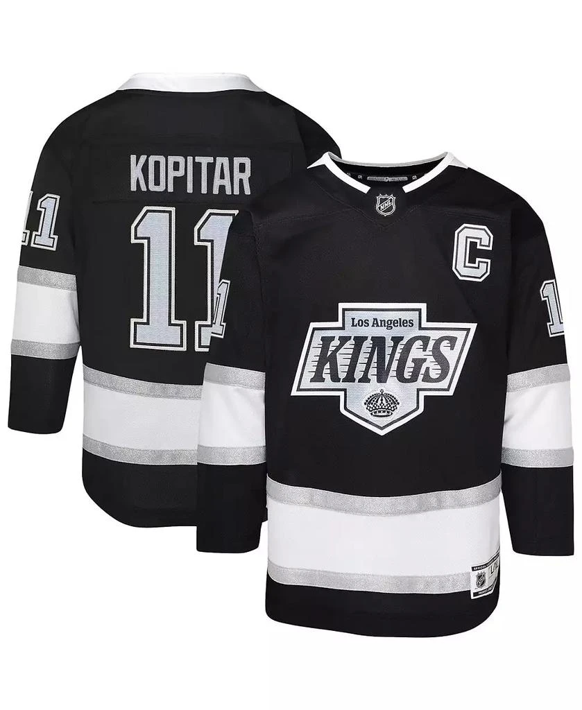 Outerstuff Big Boys and Girls Anze Kopitar Black Los Angeles Kings Premier Player Jersey 1