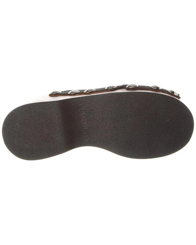 Ganni Retro Peep Toe Suede Clog 4