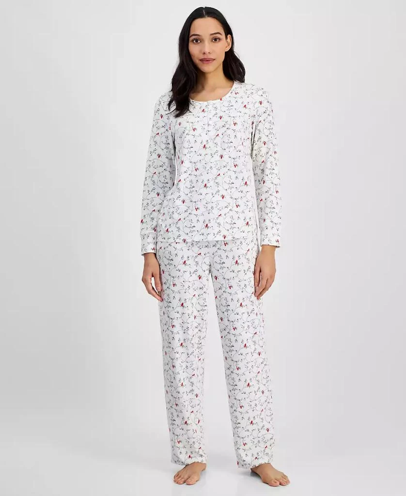 Charter Club Women's 2-Pc. Printed Long-Sleeve Packaged Pajamas Set, Created for Macy's 1