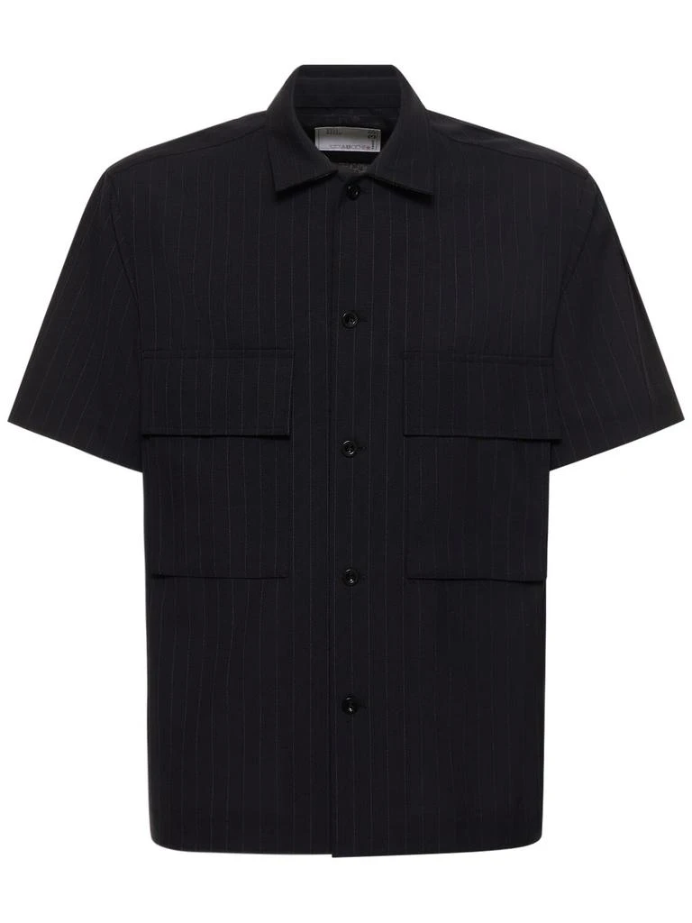 SACAI Chalk Striped Shirt 1