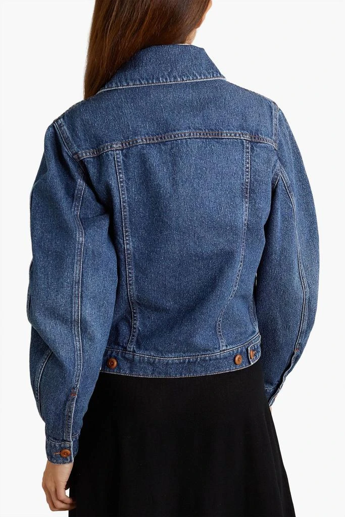 Chloé Embroidered cotton and hemp-blend denim jacket 3