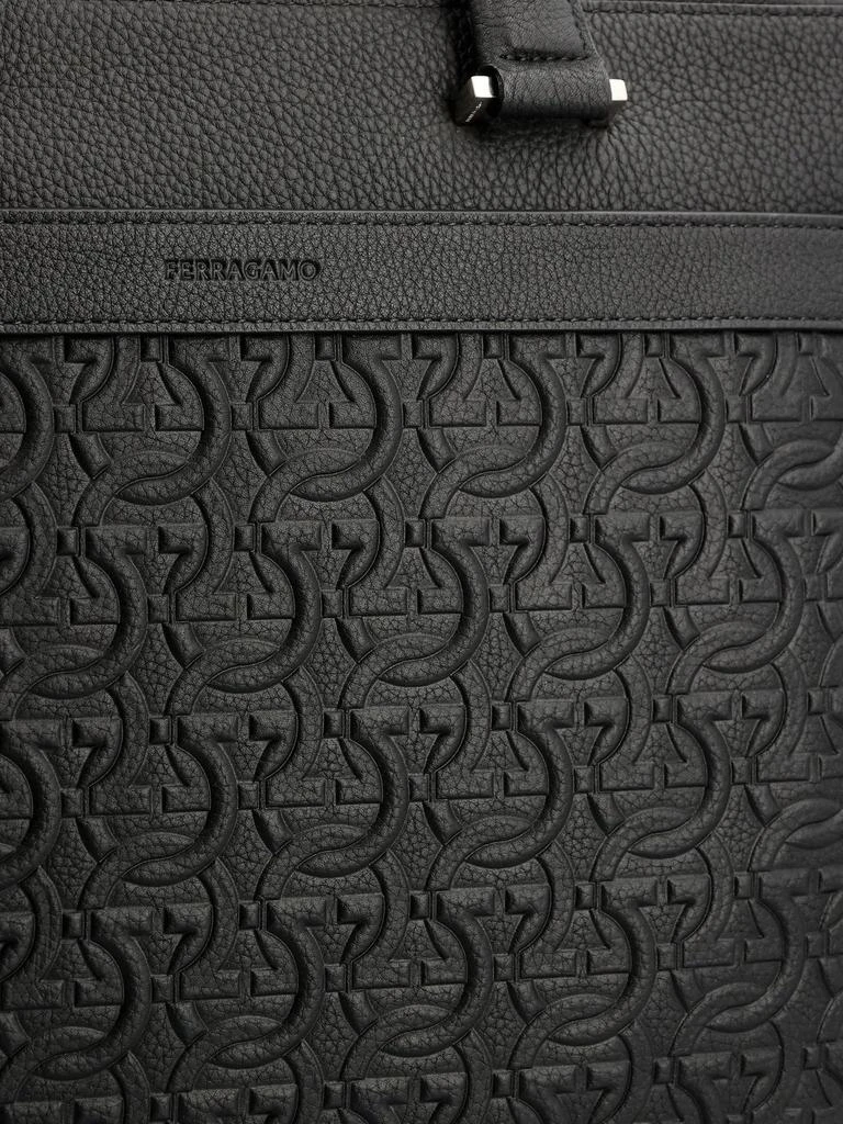Salvatore Ferragamo Ferragamo Monogram-Embossed Zipped Briefcase 4