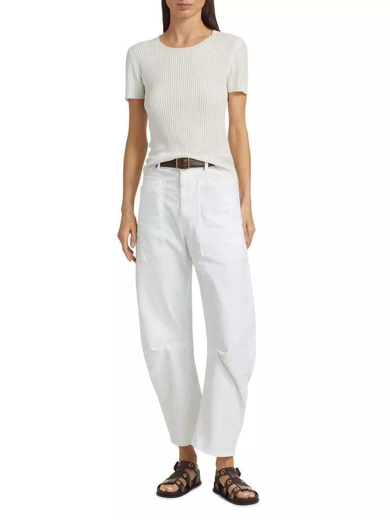 Nili Lotan Zandra Crewneck Cotton Short-Sleeve Sweater 2