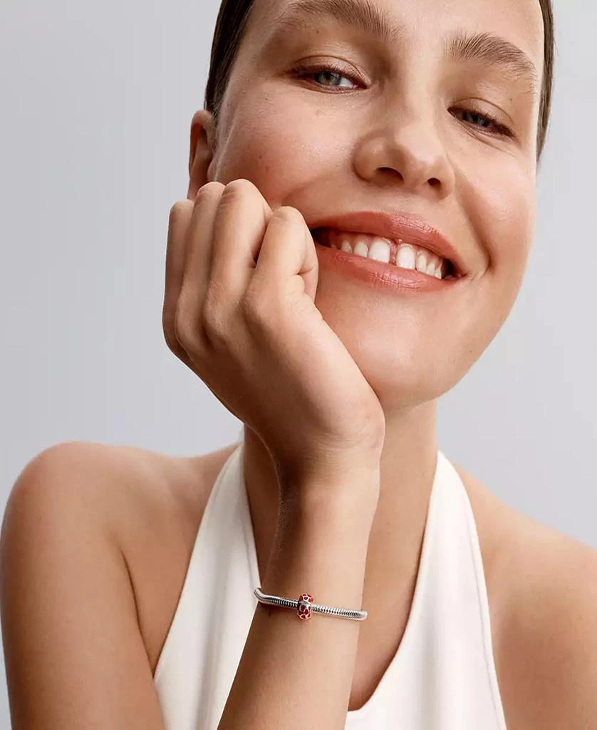 PANDORA Sterling Silver Hearts Round Clip Charms 4