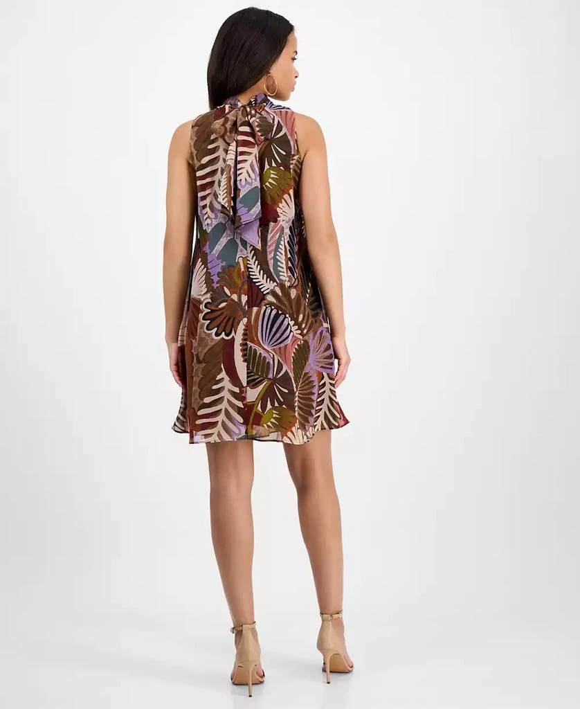 Robbie Bee Women's Printed Mock-Neck Shift Dress 5