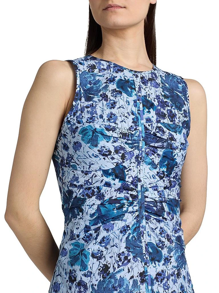 PRABAL GURUNG Floral Cotton-Blend Ruched Top 6