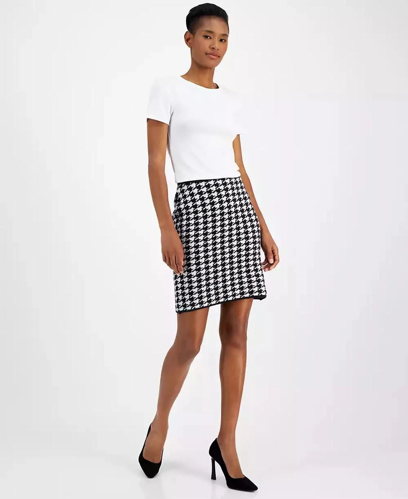 Hugo Boss Women's Sorperia Houndstooth-Print Pull-On Skirt 1