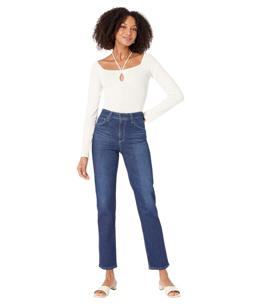 AG Jeans Saige High-Rise Straight Leg Jeans in Easy Street 4