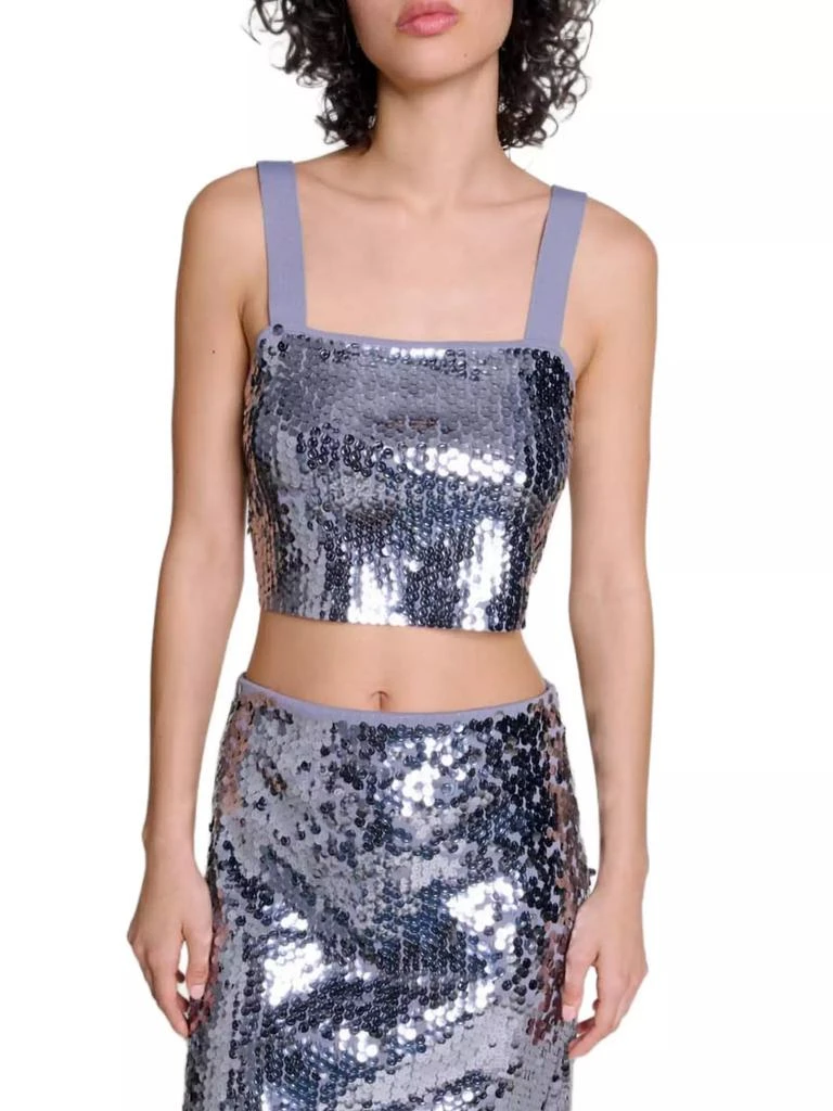 Maje Sequinned Knit Top 2