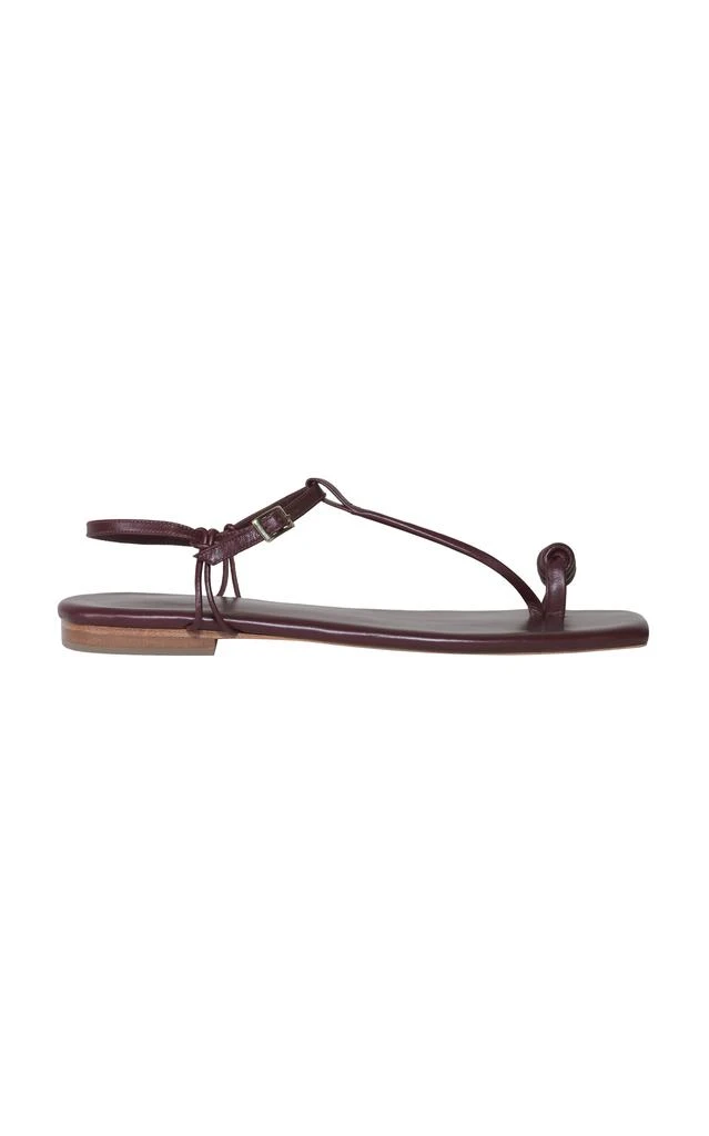 JOHANNA ORTIZ Johanna Ortiz - Charted Dream Leather Sandals - Burgundy - IT 36 - Moda Operandi 1