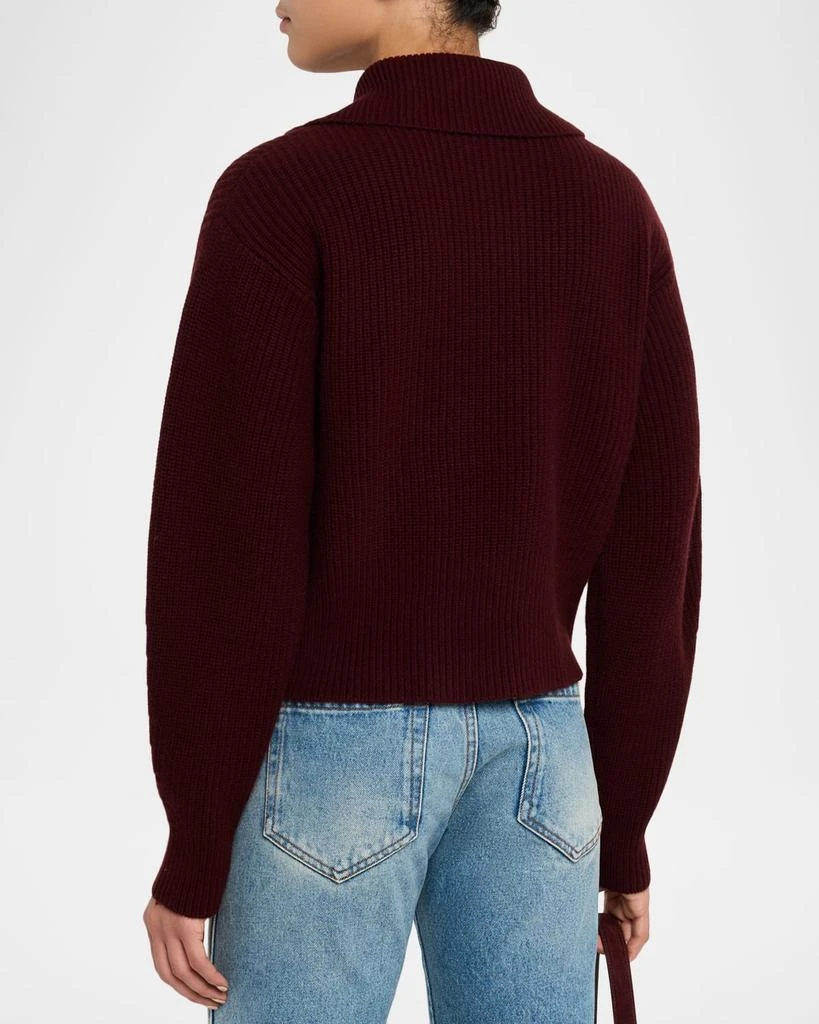 Max Mara Wool-Cashmere Quarter-Zip Sweater 3