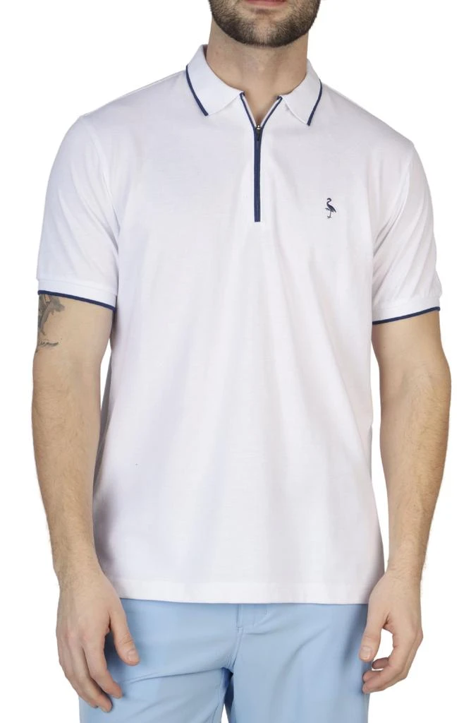 TailorByrd Micro Tipped Piqué Zip Polo 1