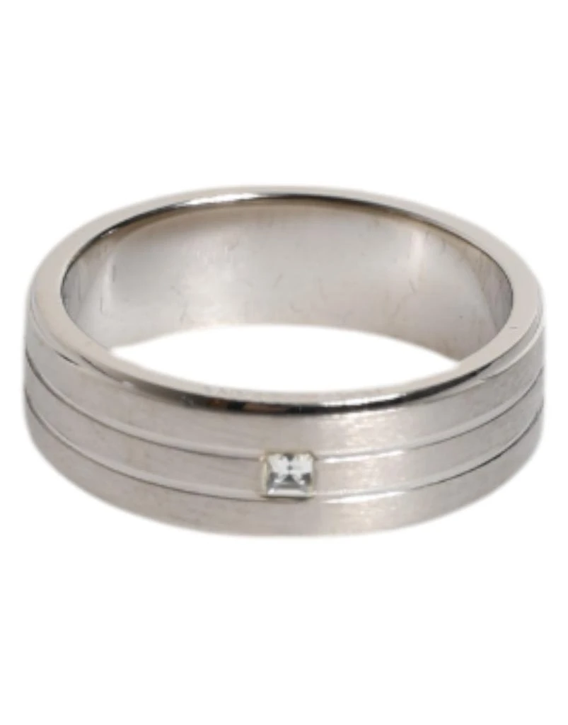 Dolce 
Gabbana Tone Brass Clear Crystal DG Logo Men
s Ring